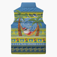 Palau Christmas Sleeveless Puffer Jacket Chilling Santa Ungil Kurismas - Polynesian Pride