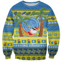 Palau Christmas Sweatshirt Chilling Santa Ungil Kurismas - Polynesian Pride
