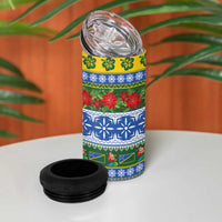 Solomon Islands Christmas 4 in 1 Can Cooler Tumbler The Solomons Melanesian Meri Krismas - Polynesian Pride