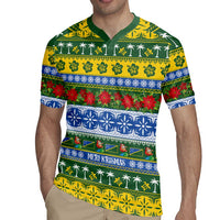 Solomon Islands Christmas Rugby Jersey The Solomons Melanesian Meri Krismas - Polynesian Pride