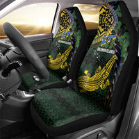 Solomon Islands Car Seat Cover 677 Proud Crocodile Melanesian Pattern - Polynesian Pride