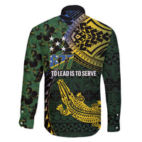 Solomon Islands Family Matching Long Sleeve Bodycon Dress and Hawaiian Shirt 677 Proud Crocodile Melanesian Pattern - Polynesian Pride