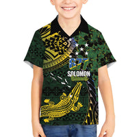 Solomon Islands Family Matching Summer Maxi Dress and Hawaiian Shirt 677 Proud Crocodile Melanesian Pattern - Polynesian Pride