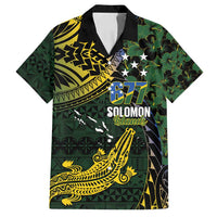 Solomon Islands Family Matching Tank Maxi Dress and Hawaiian Shirt 677 Proud Crocodile Melanesian Pattern - Polynesian Pride