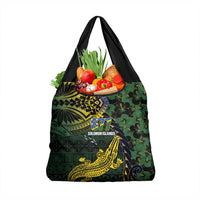 Solomon Islands Grocery Bag 677 Proud Crocodile Melanesian Pattern - Polynesian Pride