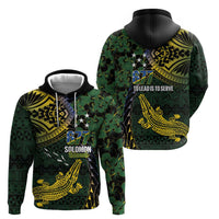 Solomon Islands Hoodie 677 Proud Crocodile Melanesian Pattern - Polynesian Pride