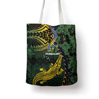 Solomon Islands Tote Bag 677 Proud Crocodile Melanesian Pattern - Polynesian Pride