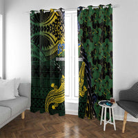 Solomon Islands Window Curtain 677 Proud Crocodile Melanesian Pattern - Polynesian Pride