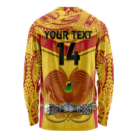 Custom Papua New Guinea Rugby Long Sleeve Shirt 2023 Go Kumuls Pacific Dynamic Style LT14 - Polynesian Pride