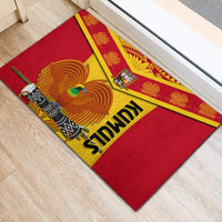 Papua New Guinea Rugby Rubber Doormat 2023 Go Kumuls Pacific Dynamic Style LT14 - Polynesian Pride