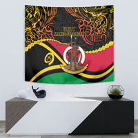 Vanuatu Unity Day Tapestry 29 November Coat Of Arms With Flag Style LT14 - Polynesian Pride