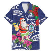 Guam Christmas Family Matching Mermaid Dress and Hawaiian Shirt Poinsettia With Bougainvillea - Felis Pasgua!