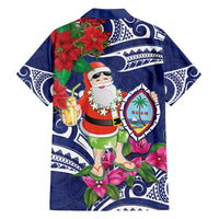 Guam Christmas Family Matching Short Sleeve Bodycon Dress and Hawaiian Shirt Poinsettia With Bougainvillea - Felis Pasgua! LT14 - Polynesian Pride