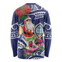 Guam Christmas Long Sleeve Shirt Poinsettia With Bougainvillea - Felis Pasgua!