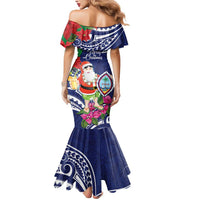 Guam Christmas Mermaid Dress Poinsettia With Bougainvillea - Felis Pasgua! LT14 - Polynesian Pride