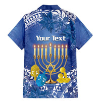 Personalised Hanukkah Jewish Festival Family Matching Mermaid Dress and Hawaiian Shirt It's Lit - Polynesian Pattern