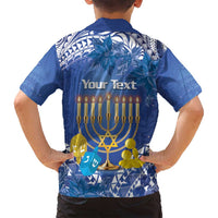 Personalised Hanukkah Jewish Festival Family Matching Summer Maxi Dress and Hawaiian Shirt It's Lit - Polynesian Pattern LT14 - Polynesian Pride