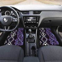 Purple Aotearoa Car Mats Taniko Motifs With Paua Shell Kowhaiwhai