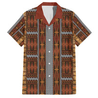 Malo e Lelei Tonga Family Matching Long Sleeve Bodycon Dress and Hawaiian Shirt Tongan Ngatu Tapa Cloth LT14 Dad's Shirt - Short Sleeve Orange - Polynesian Pride