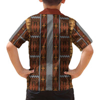 Malo e Lelei Tonga Family Matching Off Shoulder Short Dress and Hawaiian Shirt Tongan Ngatu Tapa Cloth LT14 - Polynesian Pride
