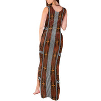 Malo e Lelei Tonga Tank Maxi Dress Tongan Ngatu Tapa Cloth - Polynesian Pride