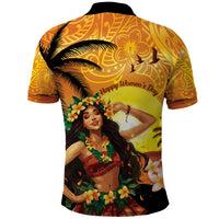 Aloha Hawaii Women's Day Polo Shirt Hula Girl With Sunset Vibes LT14 - Polynesian Pride