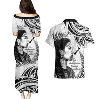 New Zealand Women's Day Couples Matching Puletasi and Hawaiian Shirt Aotearoa Kia Whakapumau Te Mana Wahine LT14 - Polynesian Pride