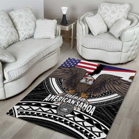 Talofa American Samoa Flag Day Area Rug Bald Eagle Polynesian Tattoo