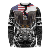 Talofa American Samoa Flag Day Long Sleeve Shirt Bald Eagle Polynesian Tattoo
