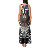 Talofa American Samoa Flag Day Tank Maxi Dress Bald Eagle Polynesian Tattoo