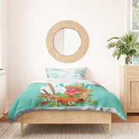 Hawaii Cinco de Mayo Bedding Set Chili Pepper Hula Girl Tropical Vibes