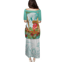 Hawaii Cinco de Mayo Family Matching Puletasi and Hawaiian Shirt Chili Pepper Hula Girl Tropical Vibes