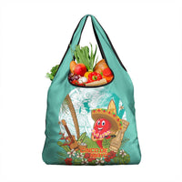 Hawaii Cinco de Mayo Grocery Bag Chili Pepper Hula Girl Tropical Vibes