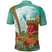 Hawaii Cinco de Mayo Polo Shirt Chili Pepper Hula Girl Tropical Vibes