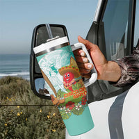 Hawaii Cinco de Mayo Tumbler With Handle Chili Pepper Hula Girl Tropical Vibes