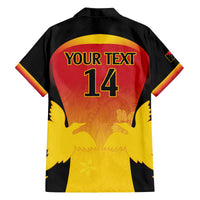 Custom Papua New Guinea Cricket Family Matching Long Sleeve Bodycon Dress and Hawaiian Shirt 2024 Go PNG