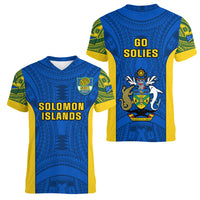 Solomon Islands Rugby Women V Neck T Shirt Pacific Go Solies LT14 - Polynesian Pride