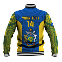 Personalised Solomon Islands Rugby Baseball Jacket Pacific Go Solies LT14 - Polynesian Pride