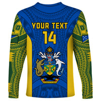 Personalised Solomon Islands Rugby Long Sleeve Shirt Pacific Go Solies LT14 - Polynesian Pride
