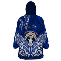 Personalised Independence Day CNMI Wearable Blanket Hoodie Northern Mariana Islands Tribal Tattoo Pattern LT14 - Polynesian Pride