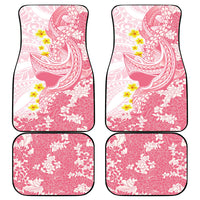 Pink Hawaii Shark Tattoo Car Mats Puakenikeni Lei Plumeria Polynesian Pattern