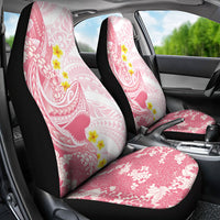 Pink Hawaii Shark Tattoo Car Seat Cover Puakenikeni Lei Plumeria Polynesian Pattern LT14 - Polynesian Pride
