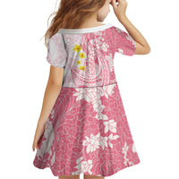 Pink Hawaii Shark Tattoo Family Matching Tank Maxi Dress and Hawaiian Shirt Puakenikeni Lei Plumeria Polynesian Pattern LT14 - Polynesian Pride