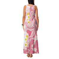 Pink Hawaii Shark Tattoo Family Matching Tank Maxi Dress and Hawaiian Shirt Puakenikeni Lei Plumeria Polynesian Pattern LT14 - Polynesian Pride
