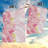 Pink Hawaii Shark Tattoo Garden Flag Puakenikeni Lei Plumeria Polynesian Pattern