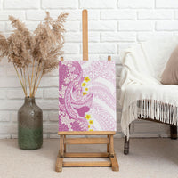 Purple Hawaii Shark Tattoo Canvas Wall Art Puakenikeni Lei Plumeria Polynesian Pattern