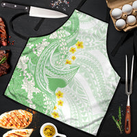 Green Hawaii Shark Tattoo Apron Puakenikeni Lei Plumeria Polynesian Pattern LT14 Green - Polynesian Pride