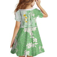 Green Hawaii Shark Tattoo Family Matching Tank Maxi Dress and Hawaiian Shirt Puakenikeni Lei Plumeria Polynesian Pattern LT14 - Polynesian Pride