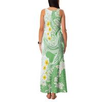 Green Hawaii Shark Tattoo Family Matching Tank Maxi Dress and Hawaiian Shirt Puakenikeni Lei Plumeria Polynesian Pattern LT14 - Polynesian Pride