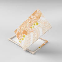Orange Hawaii Shark Tattoo Canvas Wall Art Puakenikeni Lei Plumeria Polynesian Pattern